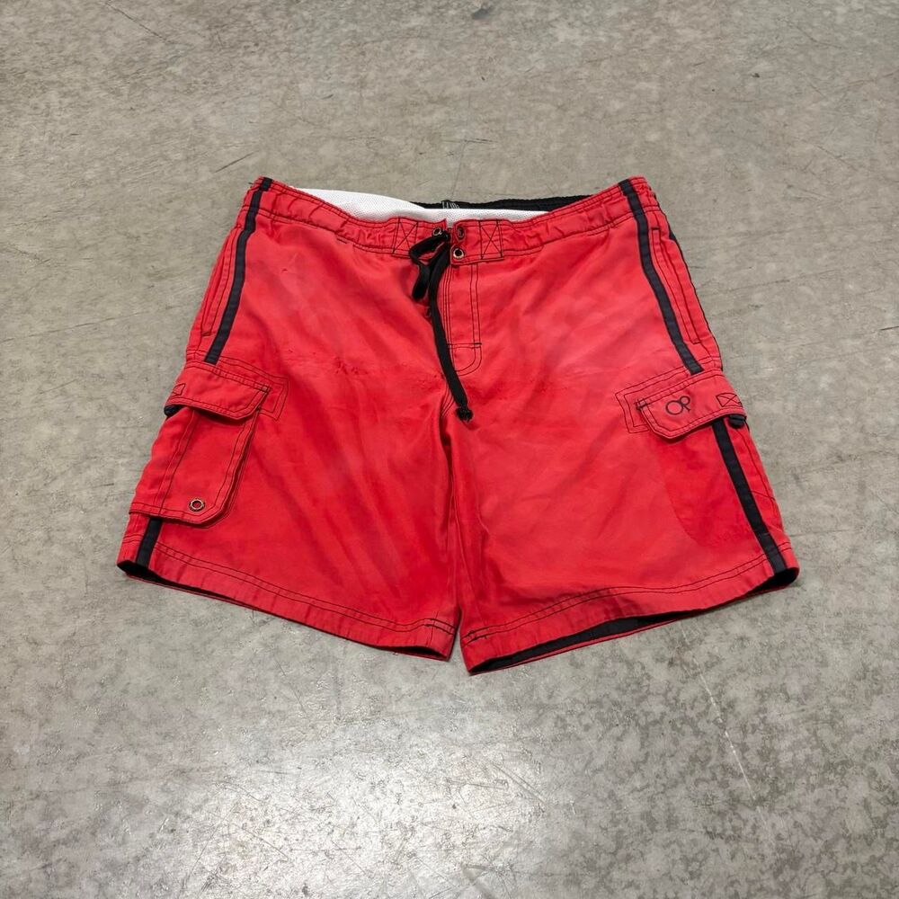 Ocean-pacific Men's Red and Orange Shorts